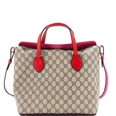 GUCCI Signature Fold Over Tote GG Coated Canvas Me