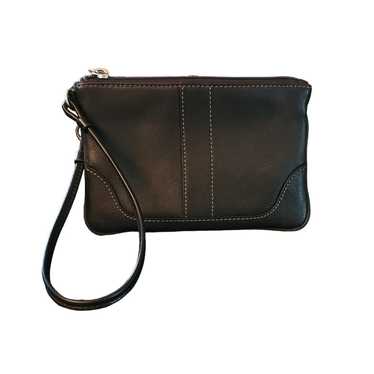 Coach Black Leather Small Wristlet