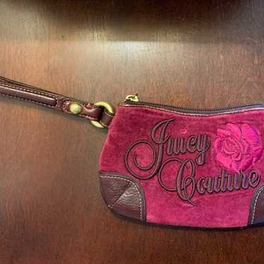 Juicy Couture Vintage Velour Magenta Wristlet