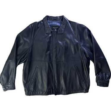 BRUNO MAGLI ブラック レザー ジャケット mens leather jacket BRUNO MAGLI Sz 44 BLACK lightweight | eBay