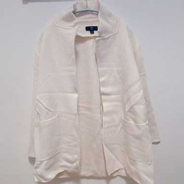 J.CREW 365 Outerwear White Knit Coat Cardigan Card