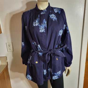 Draper James Floral Cotton Jacket Sz L.... Great C