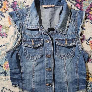 Denim Vest Highway Jeans Women’S Vest Denim Frayed