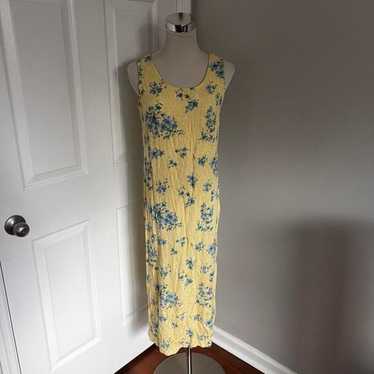 YELLOW KARIN STEVENS FLORAL MAXI DRESS