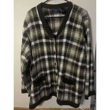 Vintage Crazy Horse Plaid Cardigan