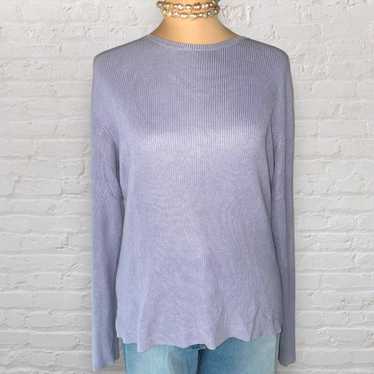 Vintage Talbots Lilac 100% Silk Ribbed Sweater - W