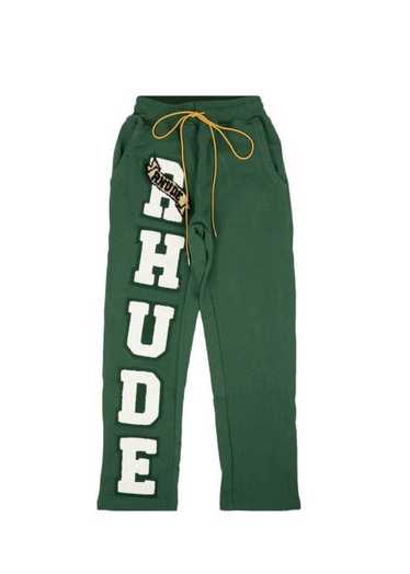 Rhude Rhude Chenille Patch Sweatpants Green