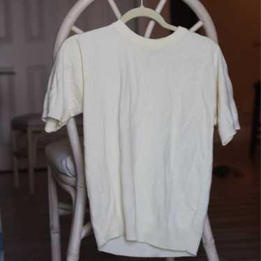 Vintage Alfred Dunner Knit Top Cream