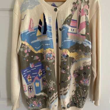 Vintage Northern Reflections Knit Cardigan Sweater