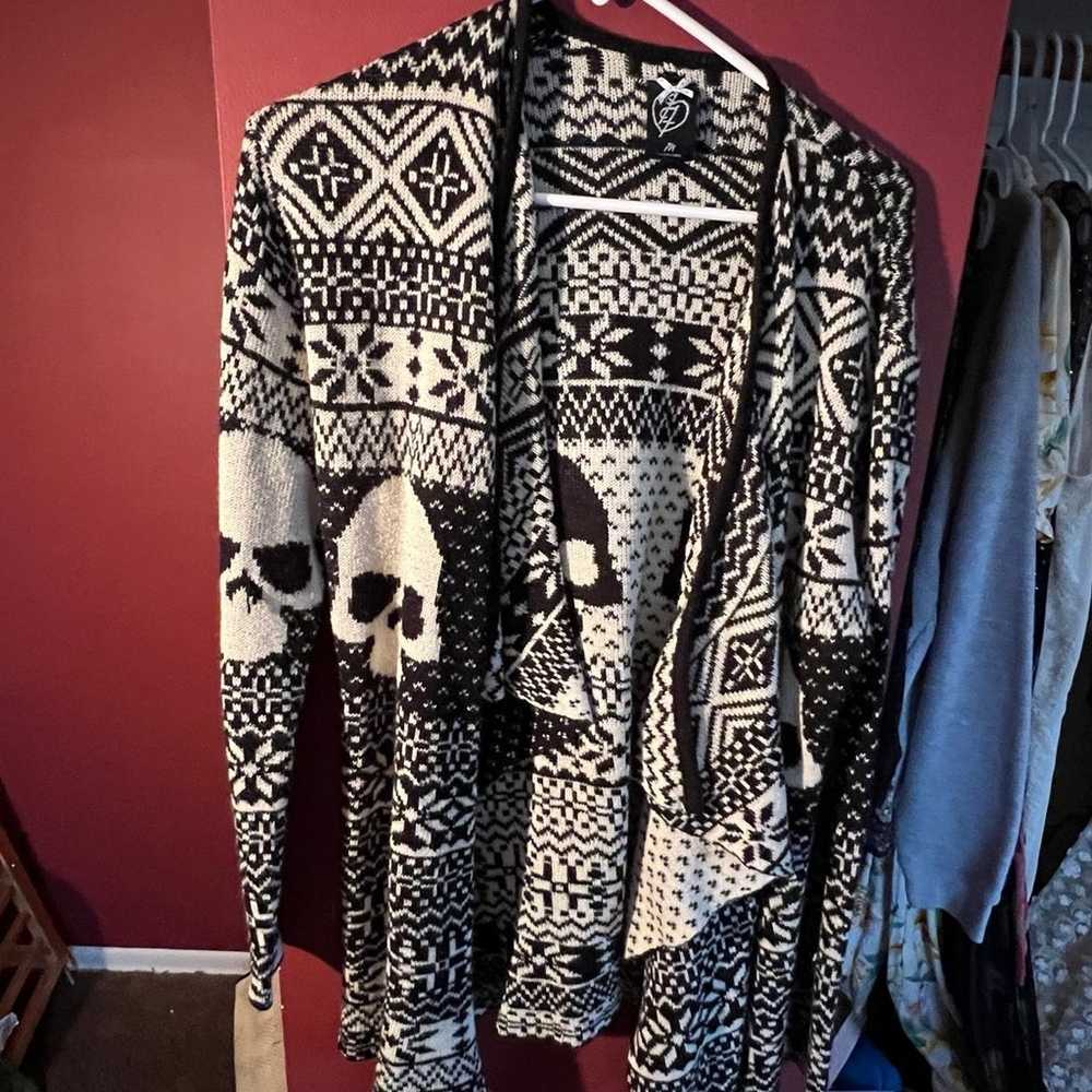 Vintage hot topic skull cardigan