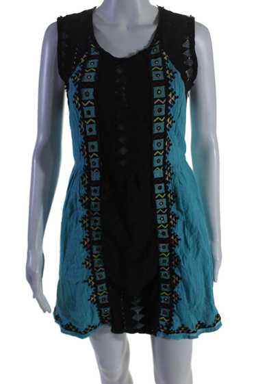 Free People Womens Sleeveless Embroidered Metallic