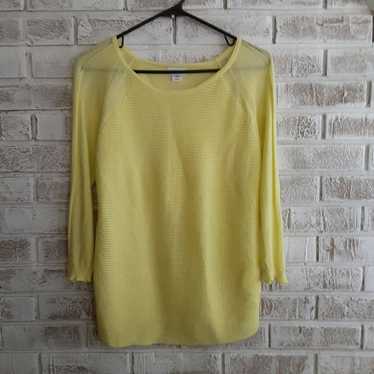 Jaclyn Smith Vintage Lemon Sweater, sz M Detailed,