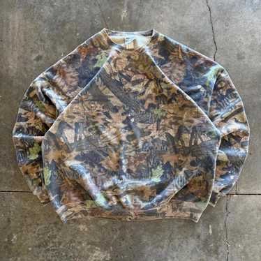 Jerzees Vintage 90s real tree camo crewneck