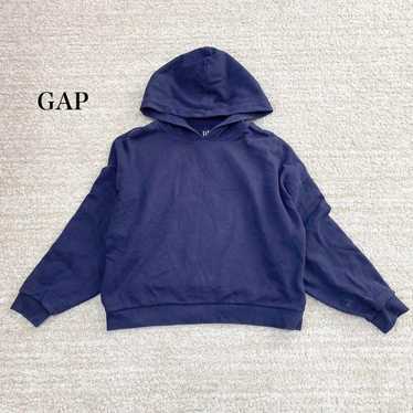 Gap Oversized Fleece-Lined Short Pullover Hoodie N