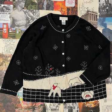 The cutest christmas sweater black