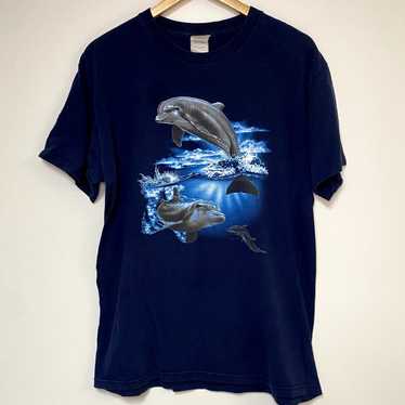 Vintage Dolphin Shirt Y2K Ocean 2000s Beach T-Shir