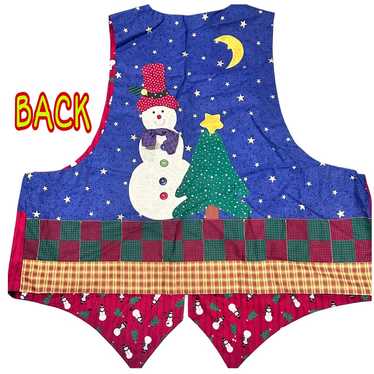 Vintage patchwork Christmas Vest