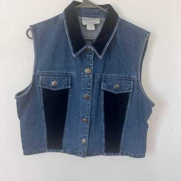 Vintage 1990 Denim Vest Womens Large