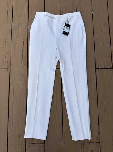 Saint Laurent Paris Ivory Wool Suit Pants