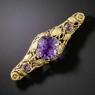 Arts and Crafts Amethyst Brooch