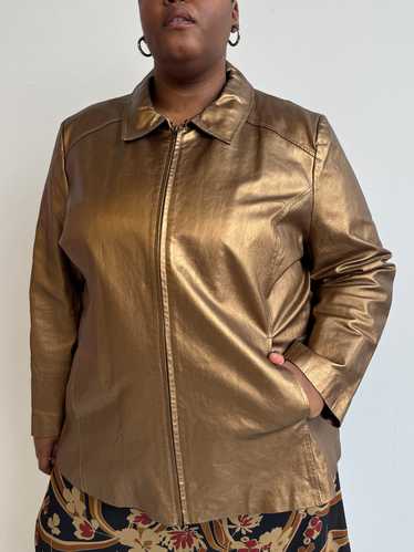 Vintage - Gold Leather Jacket (3X)