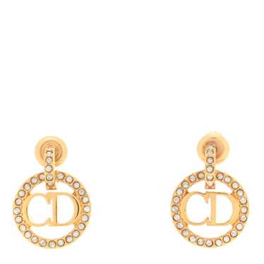 CHRISTIAN DIOR Crystal Clair D Lune Drop Earrings 