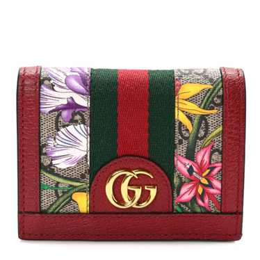 GUCCI GG Supreme Monogram Flora Web Ophidia Card C