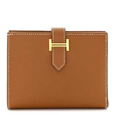 HERMES Epsom Bearn Compact Wallet Gold