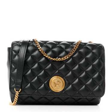 VERSACE Nappa Quilted La Medusa Chain Crossbody Bl