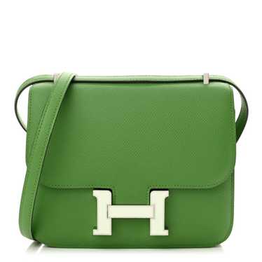 HERMES Epsom Enamel Constance 18 Vert Yucca Vert F