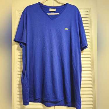 Lacoste mens V neck pima cotton jersey tee size XX