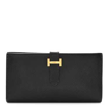 HERMES Epsom Bearn Gusset Wallet Black