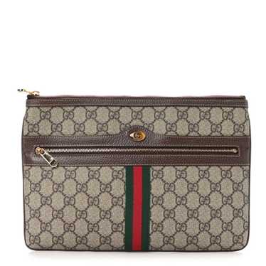 GUCCI GG Supreme Monogram Large Ophidia Pouch Clut