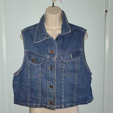 Studio 25 vintage jean vest, size XL