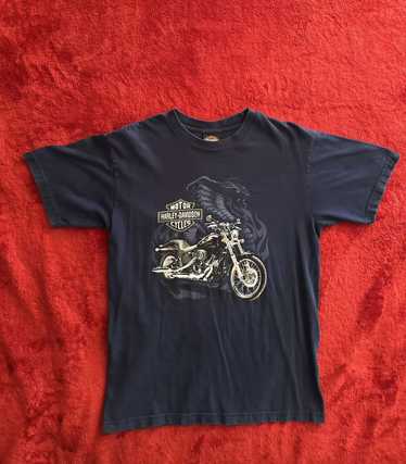 Harley Davidson × Streetwear × Vintage Blue Harley