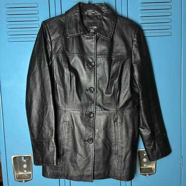 Vintage y2k Black leather jacket