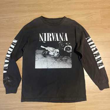 NIRVANA Long Sleeve T-shirt Black Vintage Nirvana