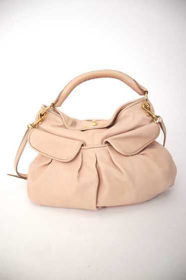 Miu Miu Leather Pleated Hand Bag