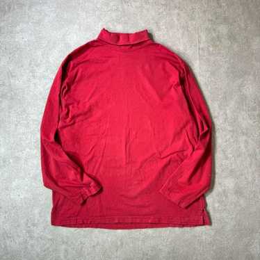 90s J.CREW turtleneck shirt red USA