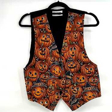 Vintage pumpkin vest Halloween size medium