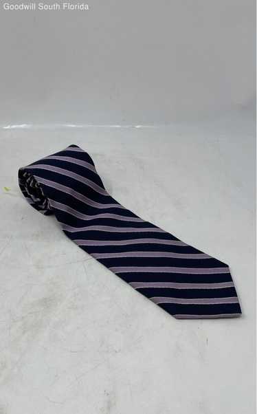 Brooks Brothers Mens Blue Purple Striped Adjustabl