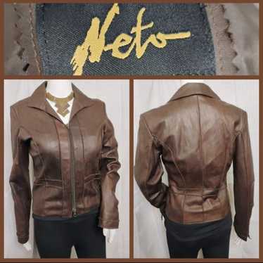 Vintage Brown Leather Jacket