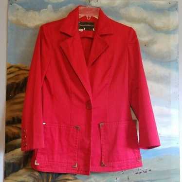 Vintage Red Blazer Sz. 8 Preppy 80s