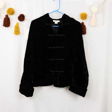 Victoria's Secret Gold Label Black Velvet Jacket M