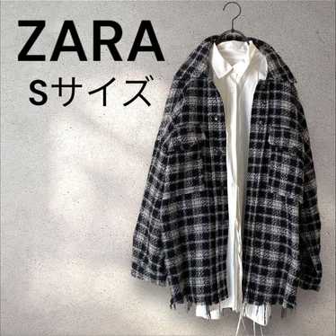 Zara S size tweed shirt jacket black tweed jacket.