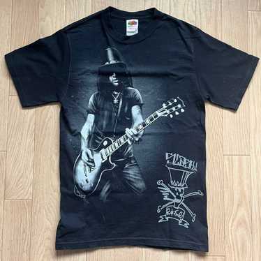 Slash Guns N Roses Slash Skull Cream Black Adult T-Shirt