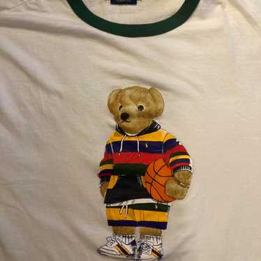90’s.polo.BEAR/長袖Tシャツ、ヴィンテージ、バスケUSAプリント Polo bear basketball - Gem