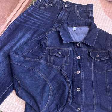 ## Denim Suit - Navy Jacket and Pants (Jean Jacket