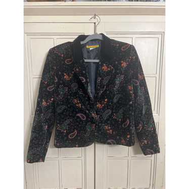 Vintage Bryn Connelly size 8 floral velvet blazer