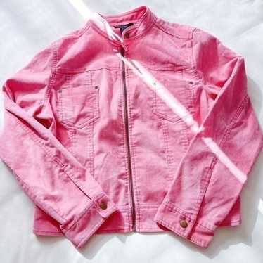 metrostyle vintage y2k pink moto jacket womens 14